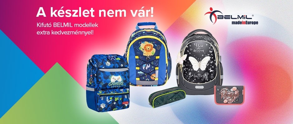 Iskolatáskák, matricák, tolltartók