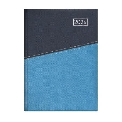 Naptár, tervező, A5, napi, TOPTIMER "Duplex", kék-világoskék