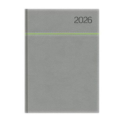 Naptár, tervező, A5, napi, TOPTIMER, "Young", szürke-zöld