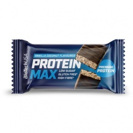 Fehérjeszelet, gluténmentes, 45g, BIOTECH USA "Protein Max", kókusz-vanília